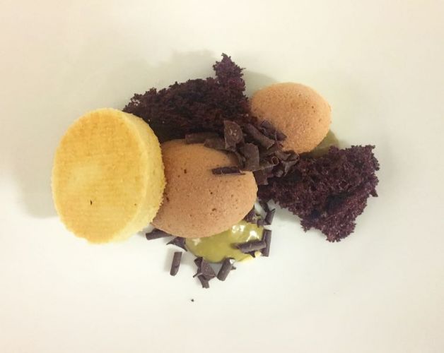 Chef Franco Marino. Ricotta cioccolato sablè salato 